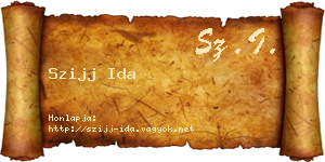Szijj Ida névjegykártya
